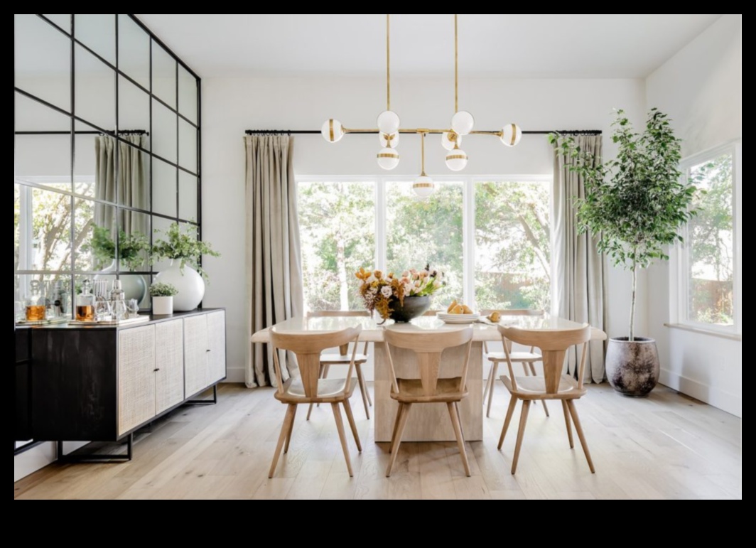 كيف يمكنني الحصول على غرفة طعام في المزرعة الحضرية مع لمسات ريفية؟