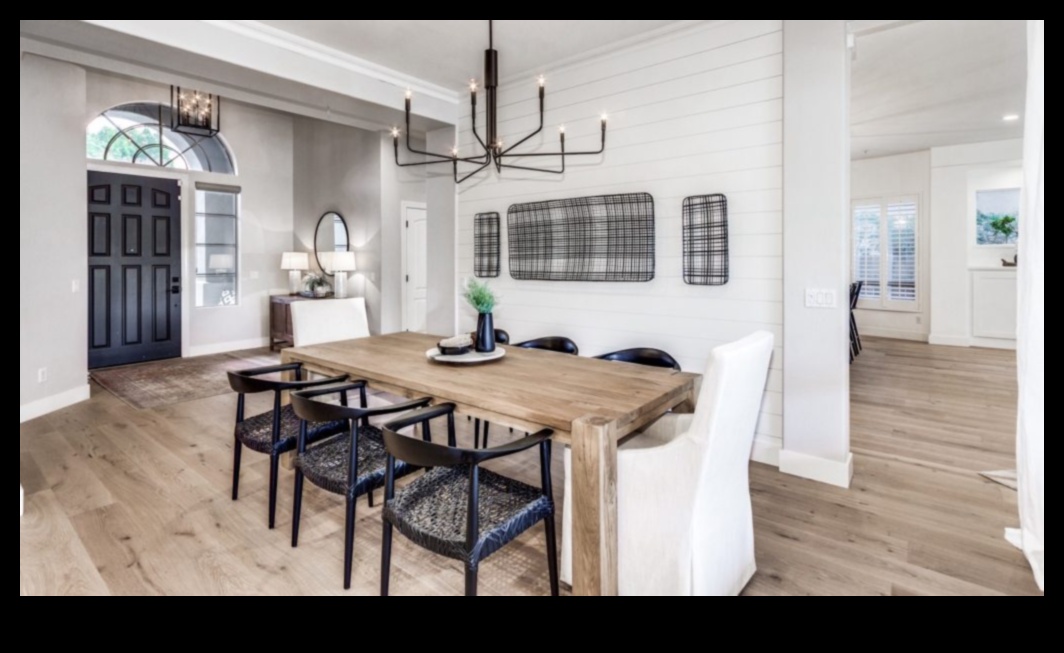 كيف يمكنني الحصول على غرفة طعام في المزرعة الحضرية مع لمسات ريفية؟