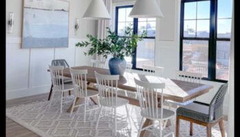 كيف يمكنني الحصول على غرفة طعام في المزرعة الحضرية مع لمسات ريفية؟