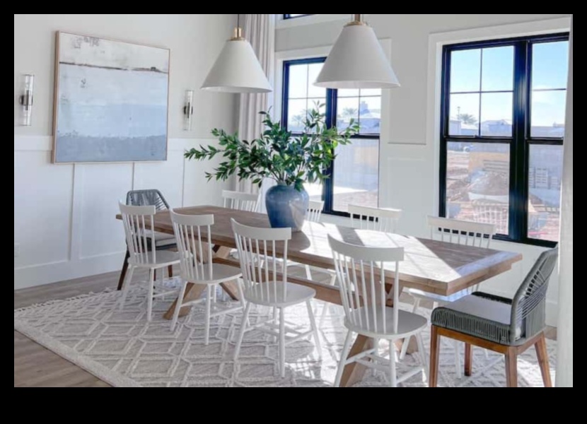 كيف يمكنني الحصول على غرفة طعام في المزرعة الحضرية مع لمسات ريفية؟