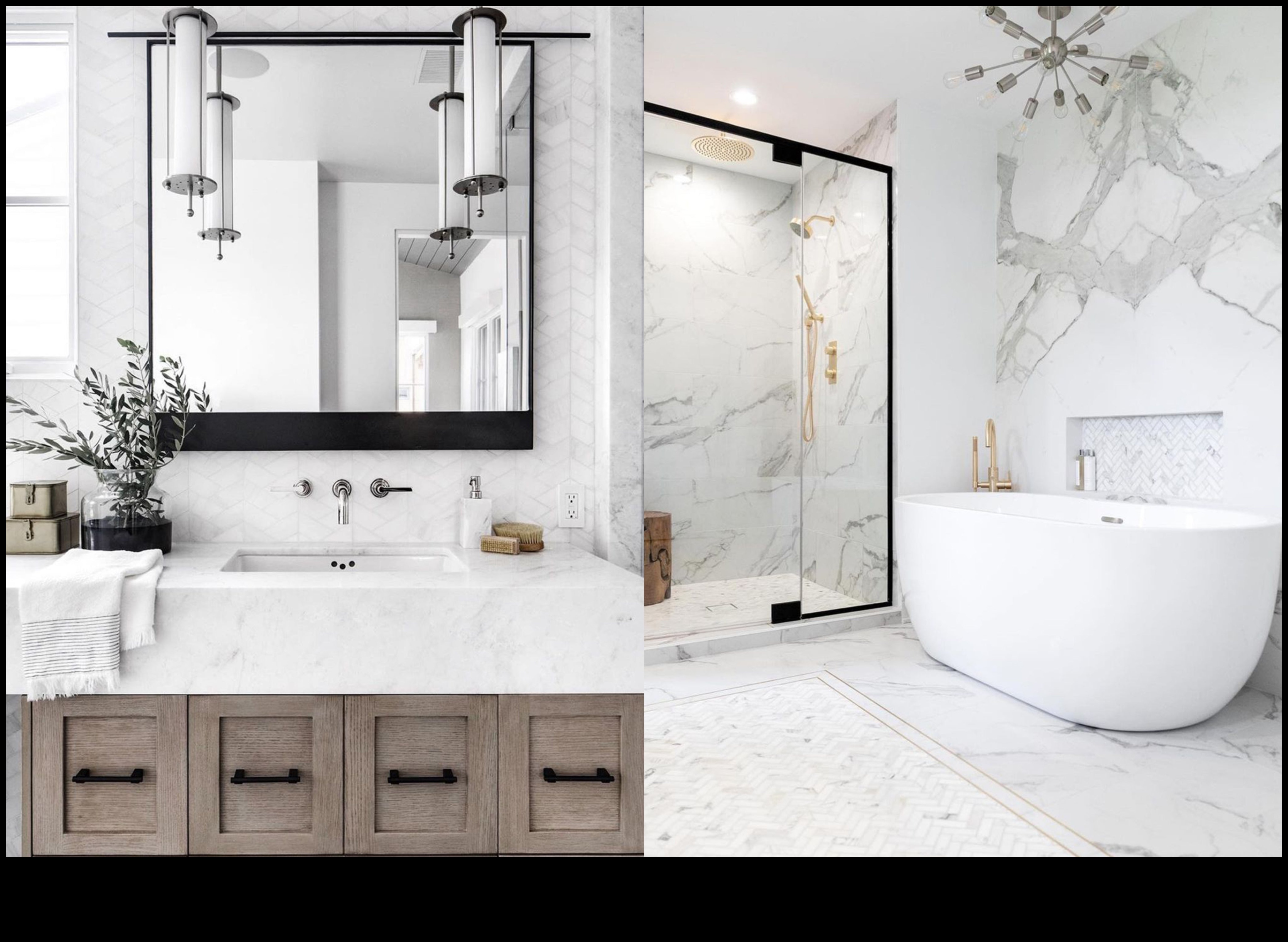 ما هي بعض الطرق الأنيقة لاستخدام الرخام في تصميم الحمام الحديث؟