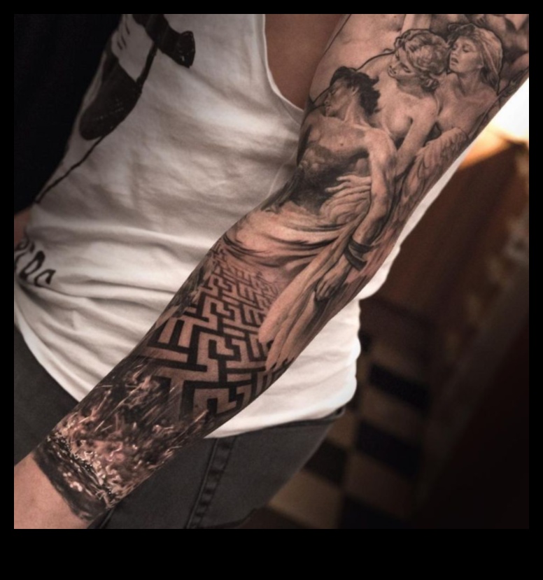 إتقان وشم الذراع الأسطوري الكبير على القماش المنحوت 4 قماش منحوت: اكتشف جمال إتقان وشم الذراع الملحمي الكبير