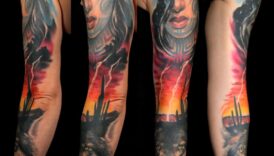 قماش منحوت: اكتشف جمال إتقان وشم الذراع الملحمي الكبير