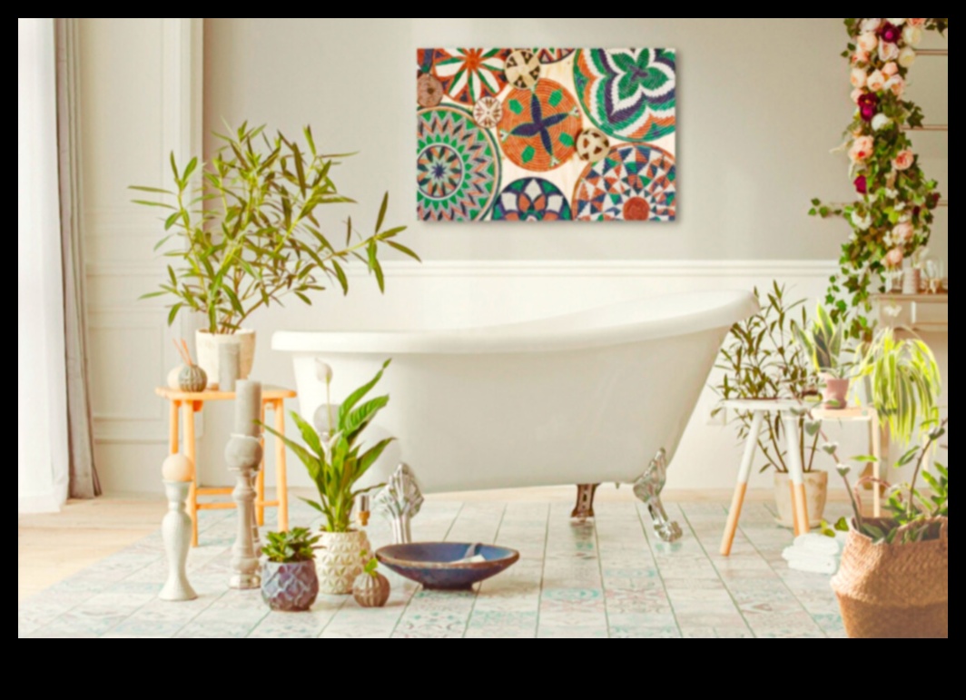 ديكور الحمام البوهيمي: دليل لإنشاء واحة مريحة 5 ديكور حمام بوهيمي لإضفاء أجواء مفعمة بالحيوية