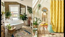 ديكور حمام بوهيمي لإضفاء أجواء مفعمة بالحيوية