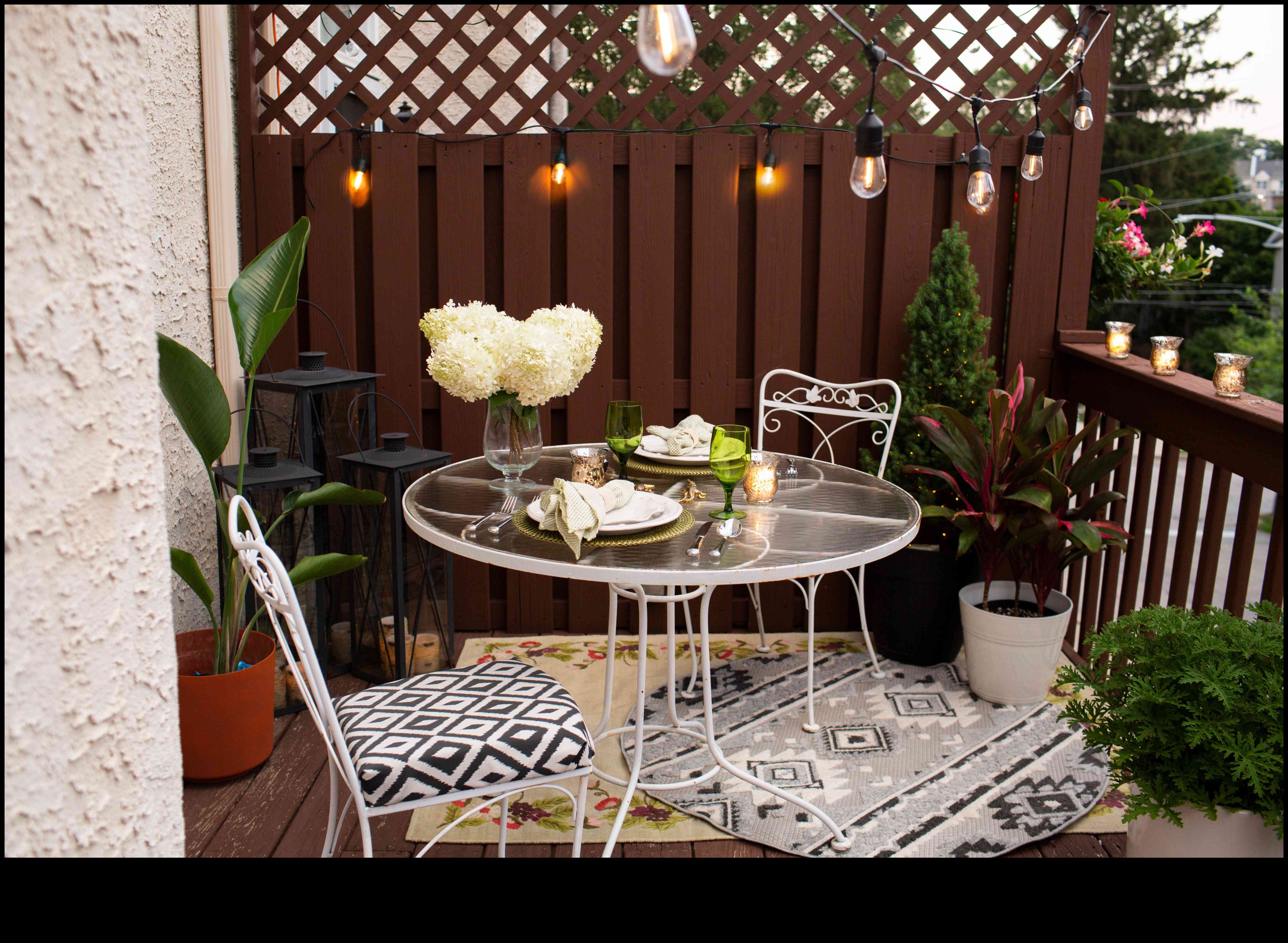 ترتيبات الشرفة الخارجية 10 نصائح سهلة 1 نصائح لتزيين شرفتك الخارجية